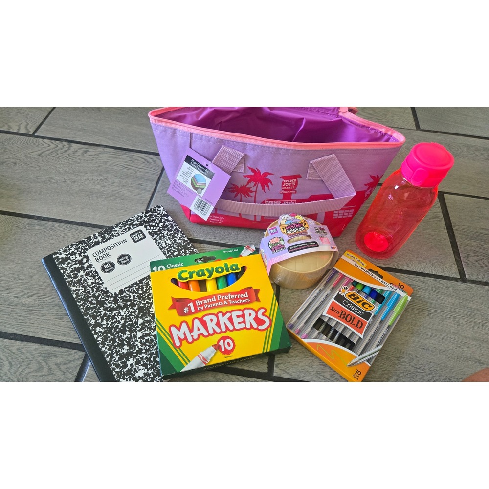 Trader Joes Insulated Mini Tote School Supply Bundle Mystery Dumpling